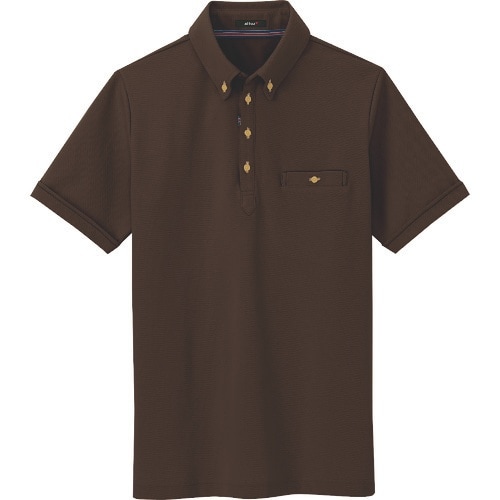 アイトス 部屋干しボタンダウン半袖ポロシャツ(男女