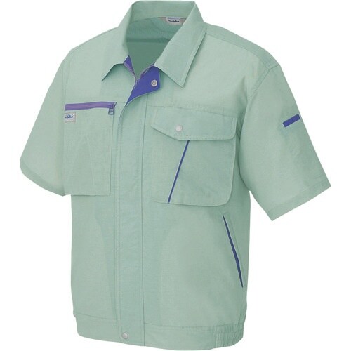 アイトス 半袖ブルゾン(男女兼用) グリーン 3L