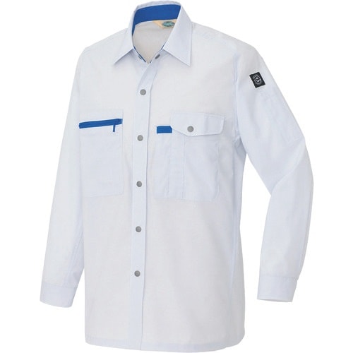 アイトス 長袖シャツ(男女兼用)(薄地) シルバー