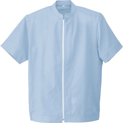 アイトス 半袖衛生コート(男女兼用) サックス L