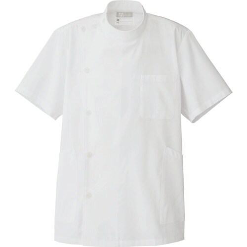 アイトス メンズ半袖KCコート ホワイト L