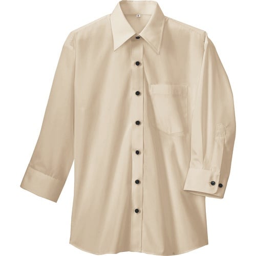 アイトス 七分袖シャツ(男女兼用) ベージュ 5L