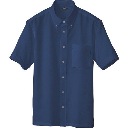 アイトス 半袖ボタンダウンシャツ(男女兼用) ネイ