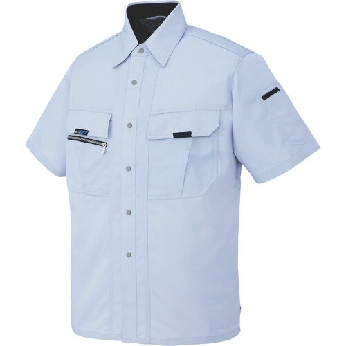 アイトス 半袖シャツ(男女兼用) サックス M