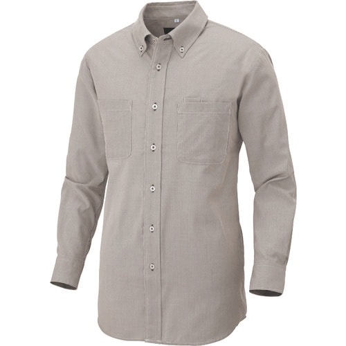 アイトス 長袖ボタンダウンシャツ(コードレーン)(