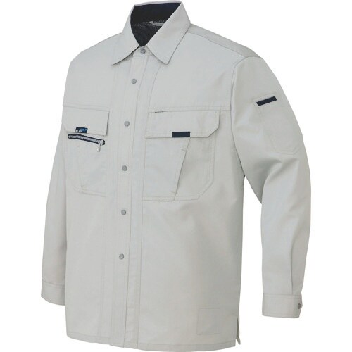 アイトス 長袖シャツ(男女兼用) グレー S