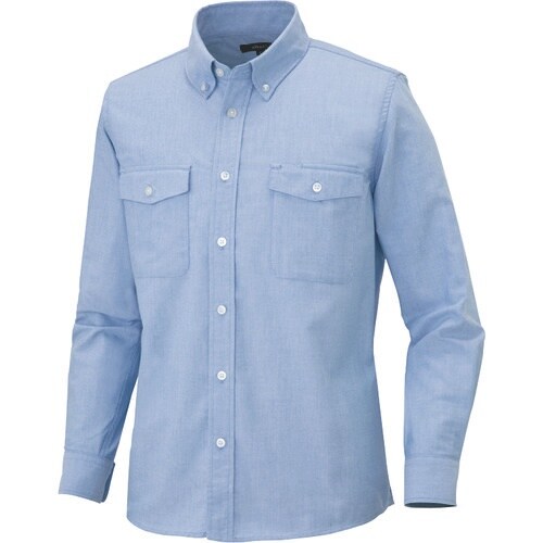 アイトス メンズ長袖オックスボタンダウンシャツ(両