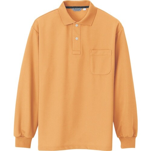 アイトス メンズ長袖ポロシャツ オレンジ M