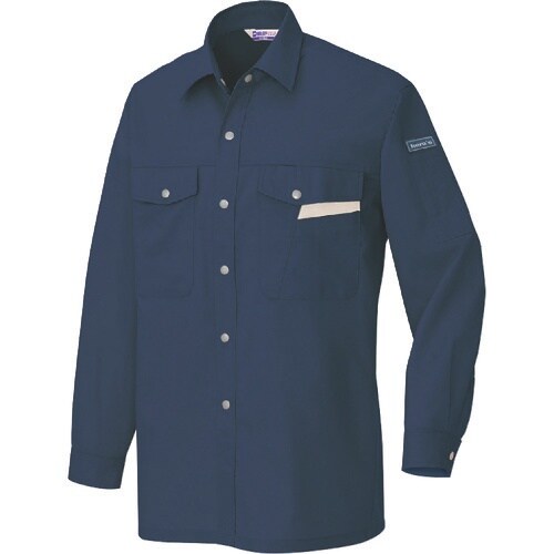 アイトス 長袖シャツ(薄地)(男女兼用) ネイビー