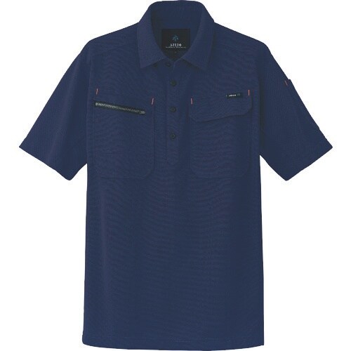 アイトス 半袖ポロシャツ(男女兼用) ネイビー 4