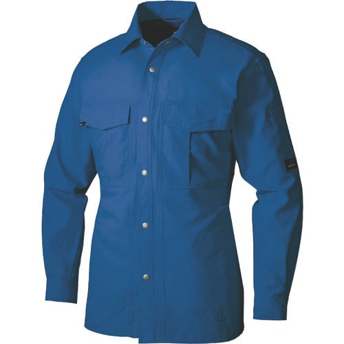 アイトス 長袖シャツ(男女兼用) ブルー M