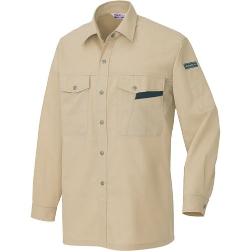 アイトス 長袖シャツ(薄地)(男女兼用) ベージュ