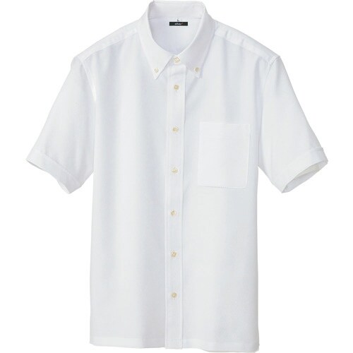 アイトス 半袖ボタンダウンシャツ(男女兼用) ホワ