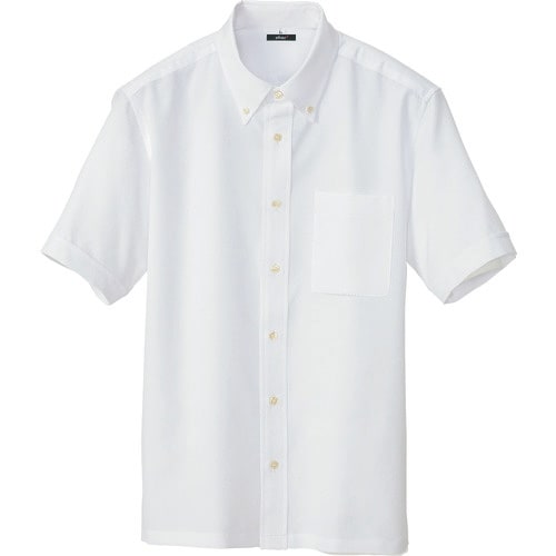 アイトス 半袖ボタンダウンシャツ(男女兼用) ホワ
