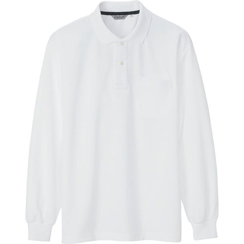 アイトス メンズ長袖ポロシャツ ホワイト S