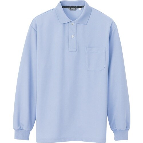 アイトス メンズ長袖ポロシャツ サックス 3L