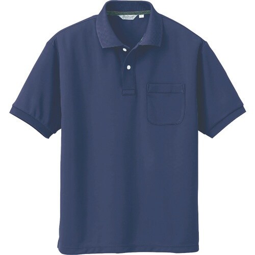 アイトス メンズ半袖ポロシャツ ネイビー M