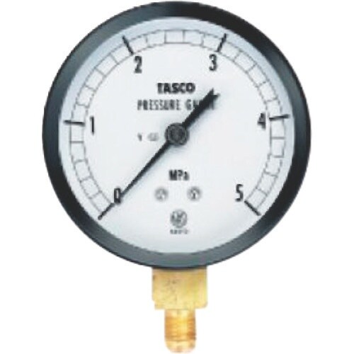タスコ 75φフレアタイプ圧力計(5.0MPa)