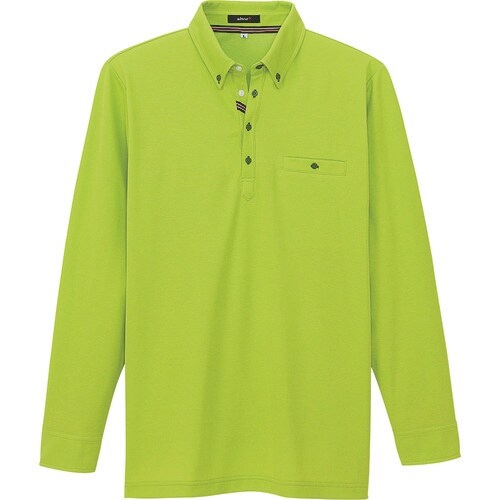 アイトス 部屋干しボタンダウン長袖ポロシャツ(男女