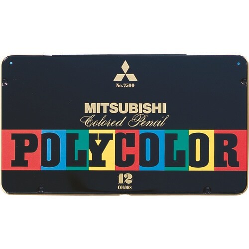 uni ポリカラー色鉛筆12色