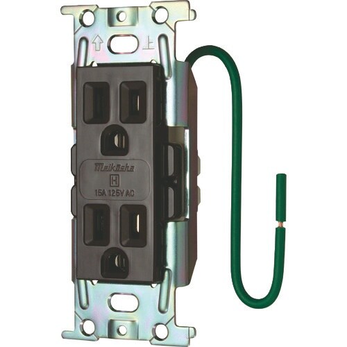 明工 ML医用接地埋込ダルブコンセントC形茶