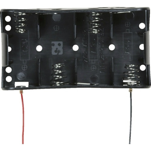 タカチ リード線付電池ホルダー 単2×4
