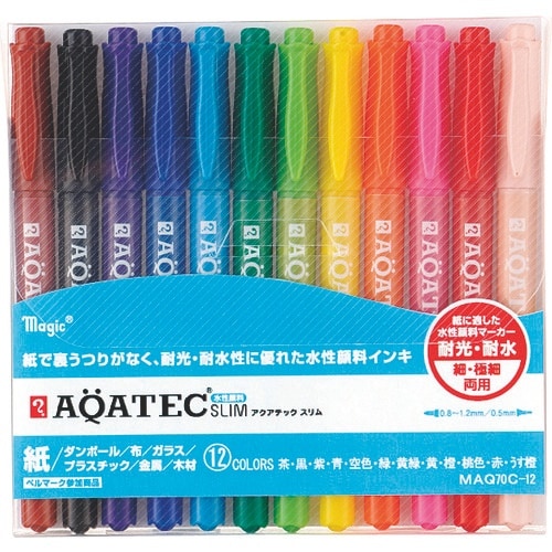 マジックインキ アクアテックスリム 12色セット