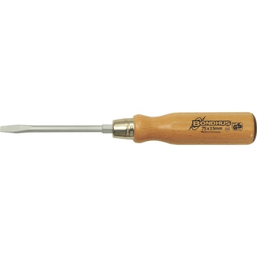 BONDHUS 木柄貫通マイナス・ドライバー(六角
