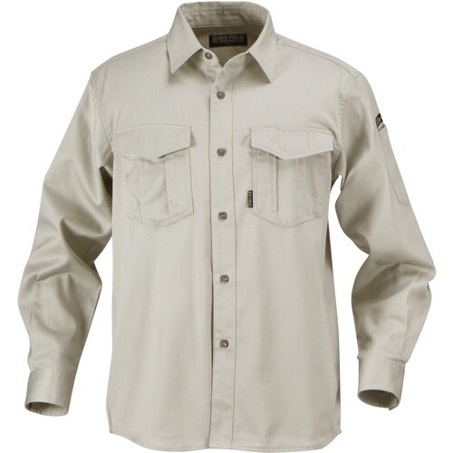 カジメイク 6802 TC長袖シャツ アイスホワイ