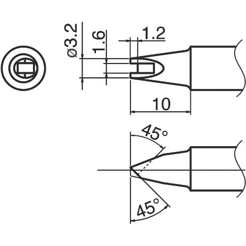 白光 こて先/SS1611溝付き