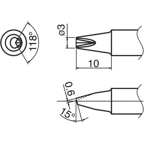 白光 こて先/SS1610溝付き