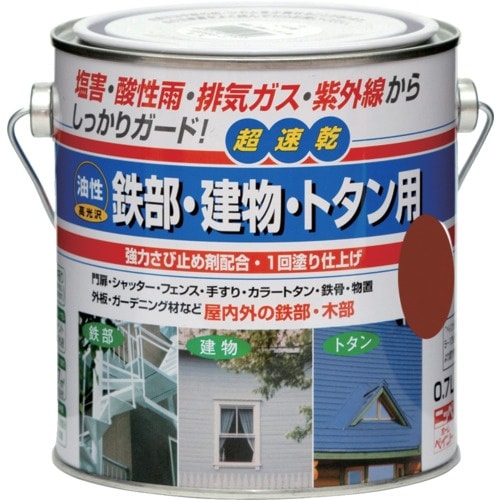 ニッぺ 油性鉄部・建物・トタン用 0.7L アカサ