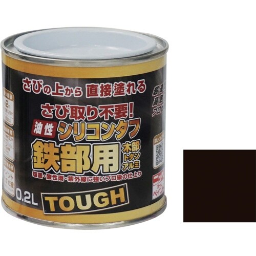 ニッぺ 油性シリコンタフ 0.2L ブラックチョコ