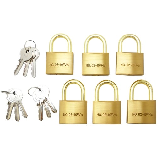 WAKI 同一キーシリンダー錠 40mm 6個付き