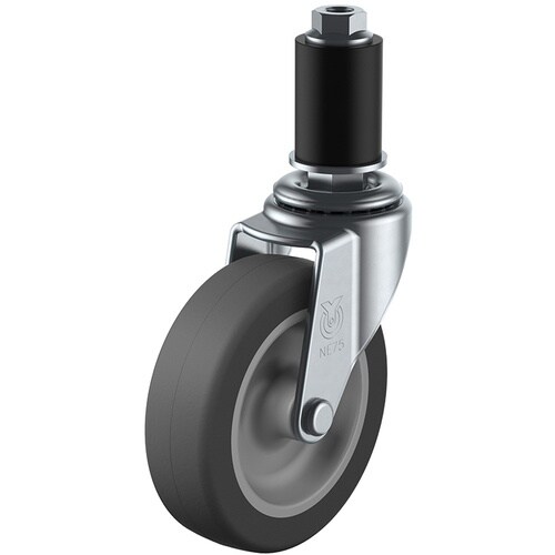 ユーエイ 差し込み式 自在 キャスター エラストマ