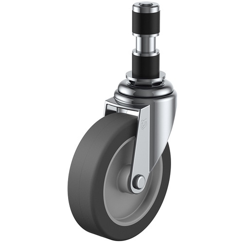 ユーエイ 差し込み式 自在 キャスター エラストマ