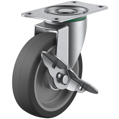 ユーエイ プレート式 自在 ステンレスキャスター