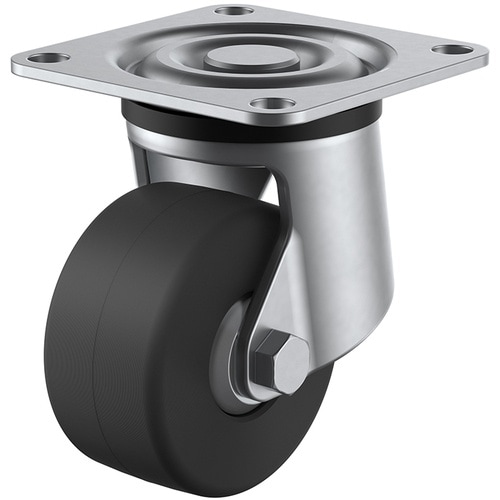 ユーエイ プレート式 自在 ステンレス低床キャスタ