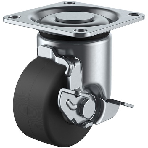 ユーエイ プレート式 自在 低床キャスター 導電性