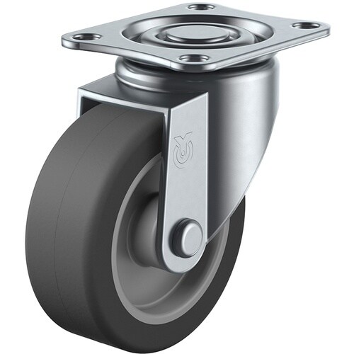 ユーエイ プレート式 自在 キャスター エラストマ