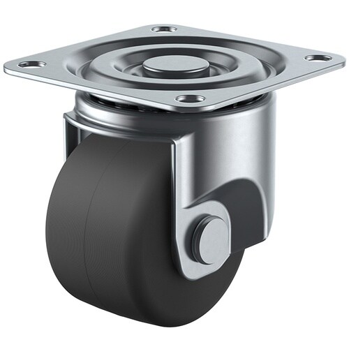 ユーエイ プレート式 自在 低床キャスター 導電性