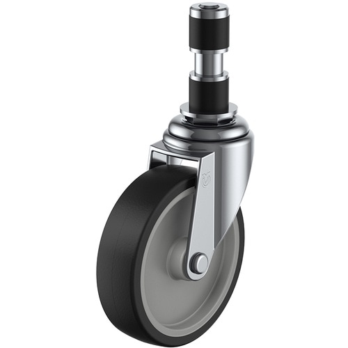 ユーエイ 差し込み式 自在 キャスター ゴム 車輪