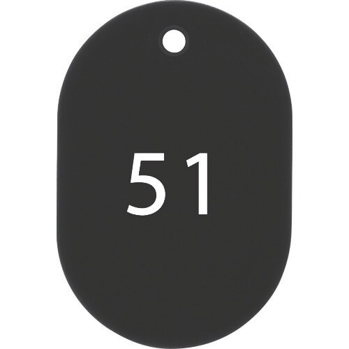 OP 番号札 大 番号入り51ー75 黒 (25枚