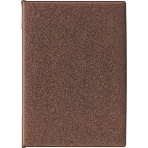 OP メニューファイル レザー調 B5 4頁 茶