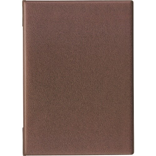 OP メニューファイル レザー調 A4 4頁 茶