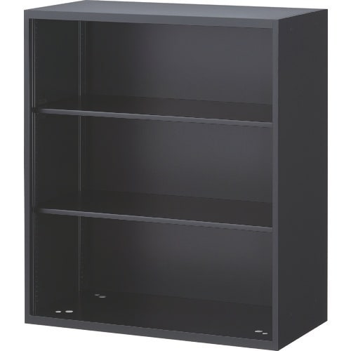 TRUSCO ユニット型壁面書庫 オープン BK色