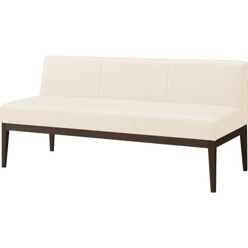 TRUSCO ロビーチェア3人掛 ホワイト 脚部ダ