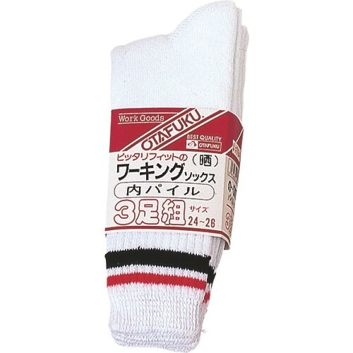 おたふく 734 フィットパイル サラシ先丸 3足