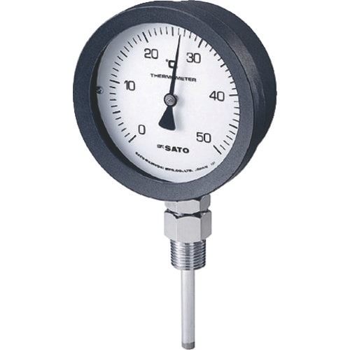 佐藤 バイメタル式温度計 BM−S−100P 0ー