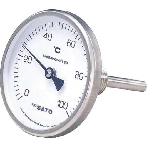 佐藤 バイメタル式温度計BM−T−75S−30ー5